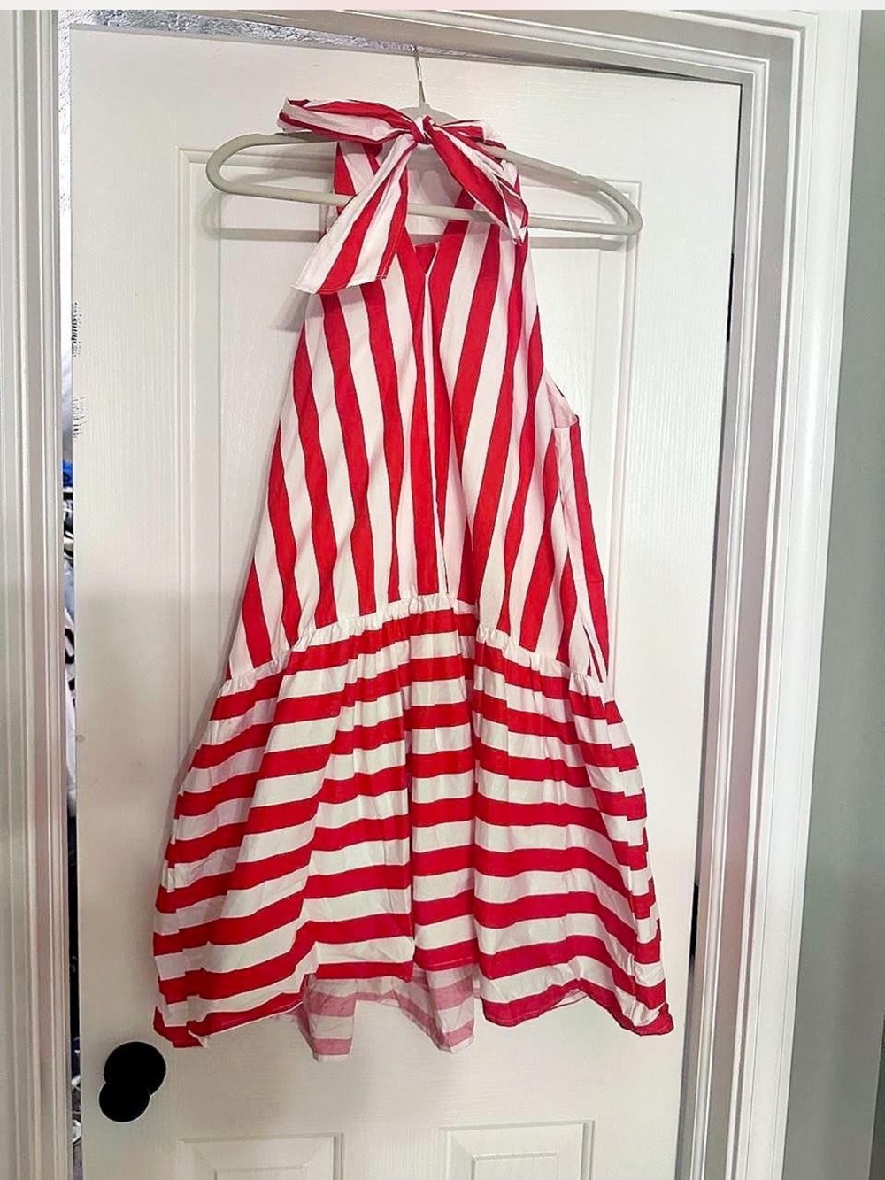 Red and White Striped Tailgate Dress IU Wisconsin Ohio State